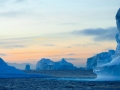Iceberg at sunset in Scoresby Sund Fjord - Image #167-262
